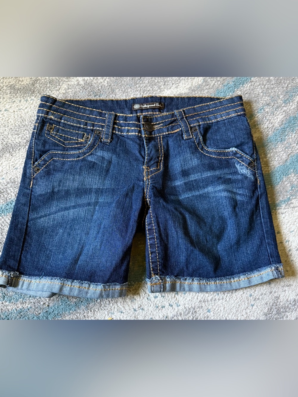 Underground Soul Size 7 Dark Blue Denim Shorts